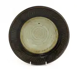 David Leach, David Leach (1920-2005), the rim with incised spiralling decoration with a tenmoku glaze