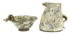 Aki Moriuchi, Aki Moriuchi (Japanese, 1947, b.1947) a stoneware cup and jug