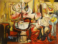 Untitled by Hans Burkhardt, 1953, oil on canvas, sold Nov 2007