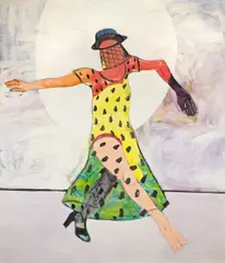 Joan Brown, Dancer with a Vail, 1974, oil and acrylic on canvas
