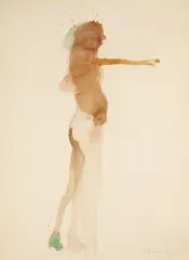 Nathan Oliveira, Untitled, 1961, wantercolor and pencil on paper