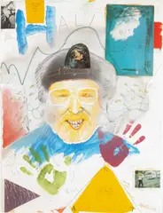 Hello Halibut by Robert Carston Arneson, 1974, mixed media on paper, sold Nov 2007