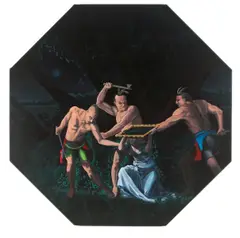 Sandow Birk, Art in America, 1990, acrylic on canvas
