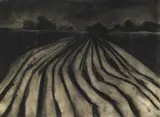 Daniel Brice, Field with Rain (Renewal), 1990, charcoal on paper