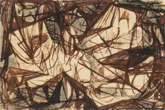 James Strombotne, Untitled, 1956, ink and charcoal on paper