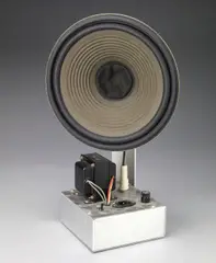 Alan Rath, Desk Accessory II, 1991, mixed media mechanical sculpture