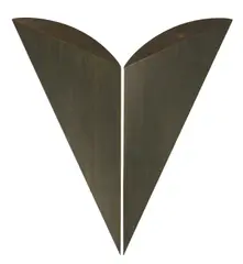 Gregory Mahoney, Untitled, 1986 (diptych), steel with painted wood