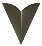 Gregory Mahoney, Untitled, 1986 (diptych), steel with painted wood