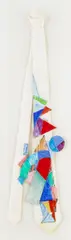 Tie by Tom Holland, 1987, acrylic, plastic and paper on silk, offered Nov 2007