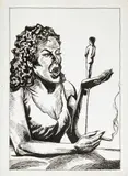 Untitled by Raymond Pettibon, 1984, ink on paper, sold Nov 2007