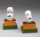 Skulls (From Happy's Curios Death Shrine), c. 1978 (2) by Ken Price, glazed ceramic, sold Nov 2007