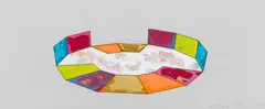 Ronald Davis, ACET 69A, 1969, gouache and polyester resin on paper board