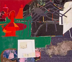 Tony Berlant, Hula Night #3, 1988, found metal on plywood