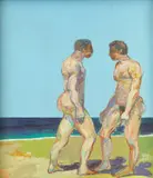 Carlos Almaraz, Untitled (Wrestlers)
