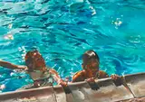 Susan Clover, Children in Pool, 1983, oil on linen