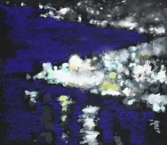 Amalfi by Peter Alexander, 2001, acrylic and pastel on museum board, sold Nov 2007