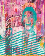 Ryuta Nakajima, Untitled, 1993, acrylic and spray paint on canvas