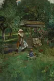Karl Yens, In the Garden, 1911, oil on canvas