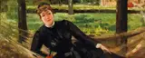 James Carroll Beckwith, Hammock in the Shade, oil on canvas on board