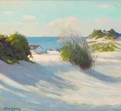 Frank V. Dudley, Singing Sands and Tall Grasses, oil on canvas