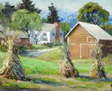 Country Homes in Summer by George Gardner Symons, oil on canvas, offered Dec 2007