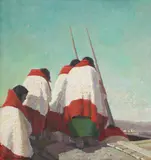 Laura Adams Armer, Hopi Women, oil on canvas