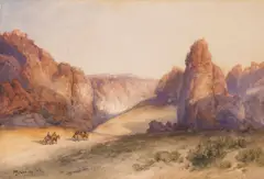 Thomas Moran, The Rock of Acoma, New Mexico, 1902, watercolor and pencil on paper