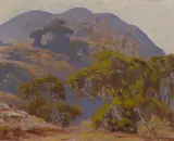 Carl Redin, New Mexico Hills, oil on canvas on board