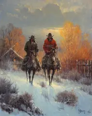 Winter's Chill by Gerald Harvey, 1984, oil on canvas, sold Dec 2007