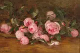 Edith White, Wild Flowers (Pink Roses), oil on canvas