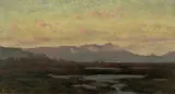 Charles Dorman Robinson, A Marsh at Sunset with Mount Tamalpais in the Distance