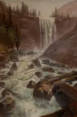 Harry C. Best, Vernal Falls, Yosemite, oil on canvas