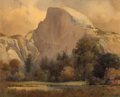 Half Dome by Percy Gray, 1921, watercolor on paper on board, sold Dec 2007