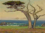 William Posey Silva, At Cypress Point, oil on canvas on panel