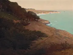 Willis E. Davis, A Coastal View, 1902, oil on canvas