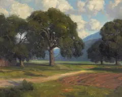 Carmel Valley by Leland Curtis, oil on canvas, offered Dec 2007