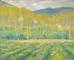 Guy Rose, Yellow Trees, Giverny, oil on canvas