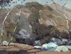Moonlight by Hanson Puthuff, oil on board, sold Dec 2007