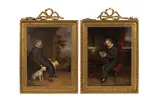 James Leakey, Portraits of Two Young Brothers, oil on canvas