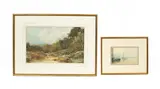 Albert Pollitt, Fisherman by a River, watercolour