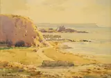 Richard Faulkner, Coastal scene, watercolour
