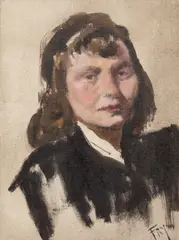 Roger Fry, Portrait of a Young Woman, oil on canvas board