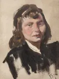 Roger Fry, Portrait of a Young Woman, oil on canvas board
