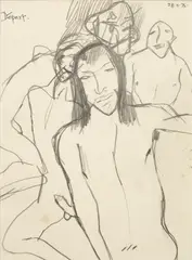 Keith Vaughan, Départ, 1975, pencil