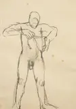 Keith Vaughan, Standing Male Figure, pencil