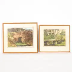 Allan Laycock, Linton-in-Craven, acrylic and watercolour on board