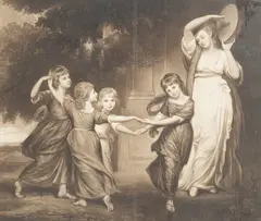 George Romney, The Stafford Children, Children of George Granville, print, the plate 65cm x 71cm