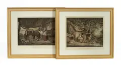 George Morland, The Happy Cottagers, print in colours