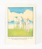 Glen Baxter, Mr Unwin often gave me advice on how to distract the bowler, lithograph 158/200