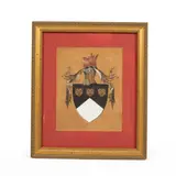 Edward Swinfen Harris, Untitled, A Victorian armorial watercolour
